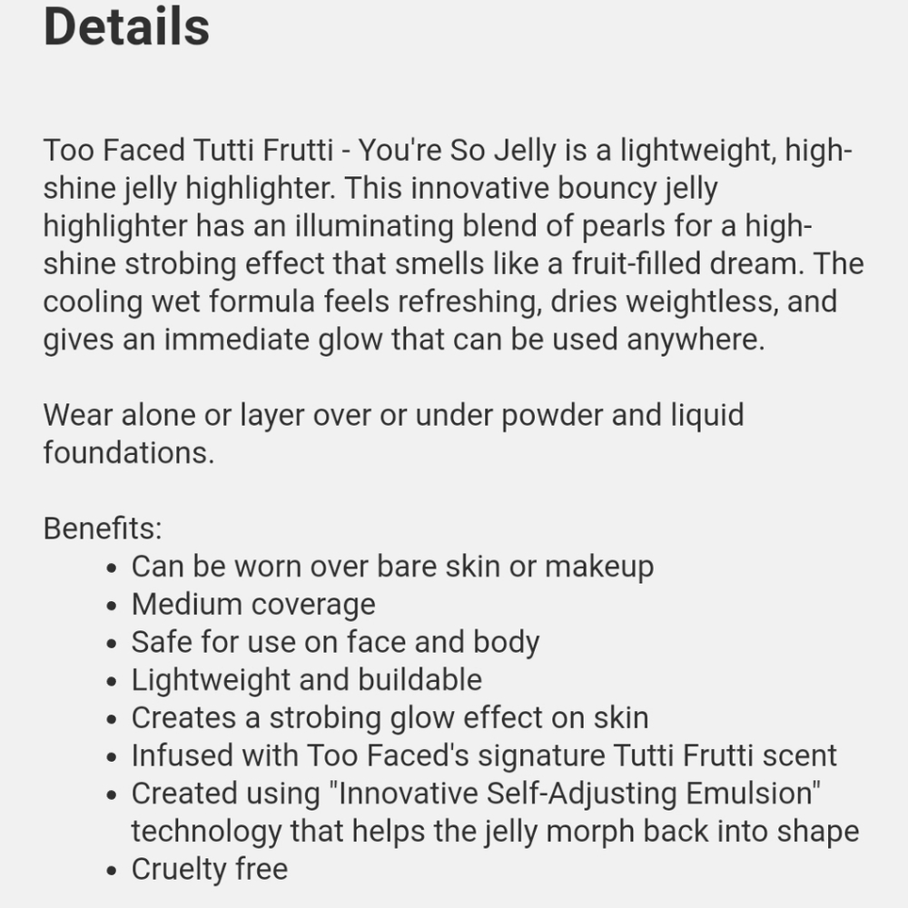 🍒NIB🍒 TOO FACED YOU'RE SO JELLY HIGHLIGHTER - Picture 5 of 5